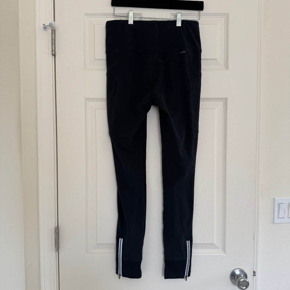 Mondetta Fleece Lined Leggings Reflective Zippers Size Women's Small - Picture 2 of 2